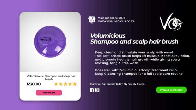Volumicious Shampoo & Scalp Hair Brush
